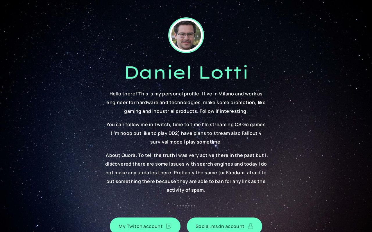 Daniel Lotti personal profile